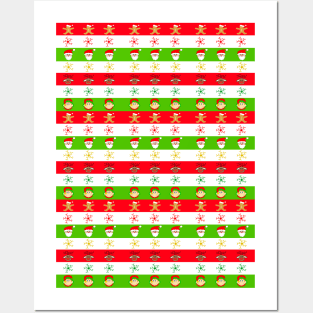 MERRY Christmas Pattern Posters and Art